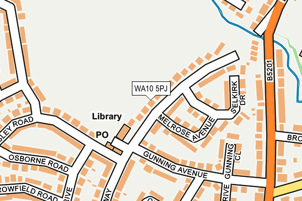WA10 5PJ map - OS OpenMap – Local (Ordnance Survey)