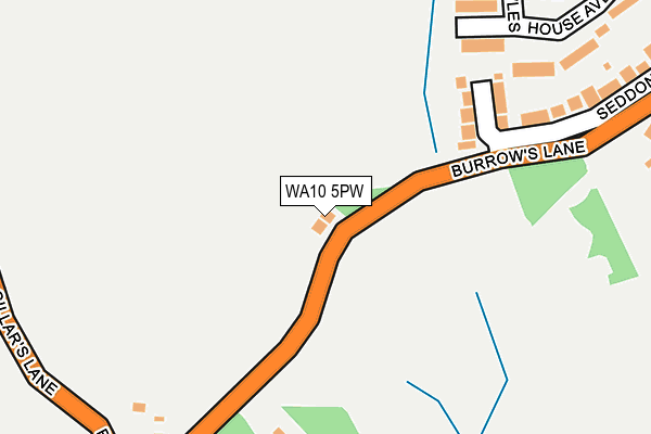 WA10 5PW map - OS OpenMap – Local (Ordnance Survey)