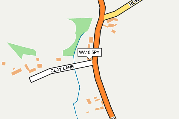 WA10 5PY map - OS OpenMap – Local (Ordnance Survey)