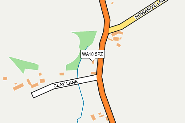 WA10 5PZ map - OS OpenMap – Local (Ordnance Survey)