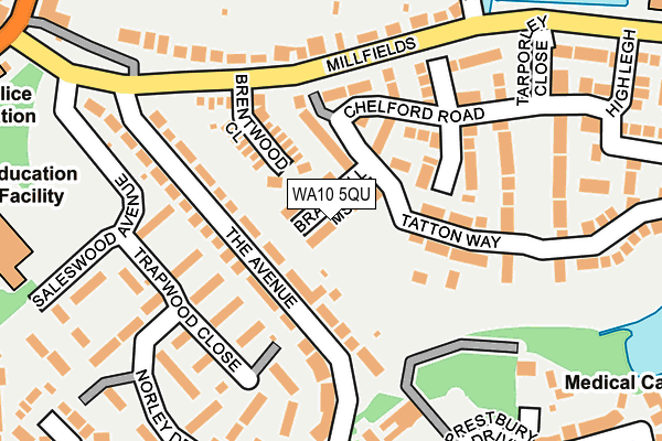 WA10 5QU map - OS OpenMap – Local (Ordnance Survey)