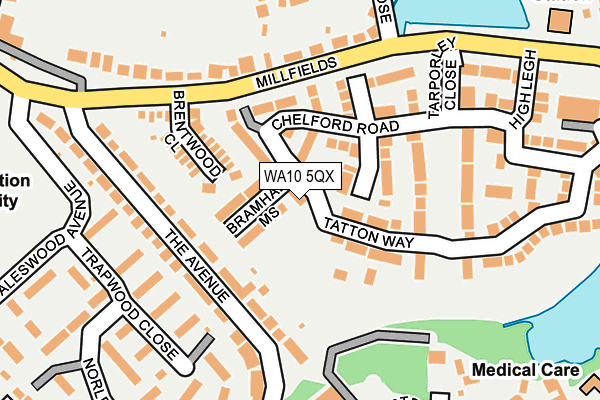 WA10 5QX map - OS OpenMap – Local (Ordnance Survey)