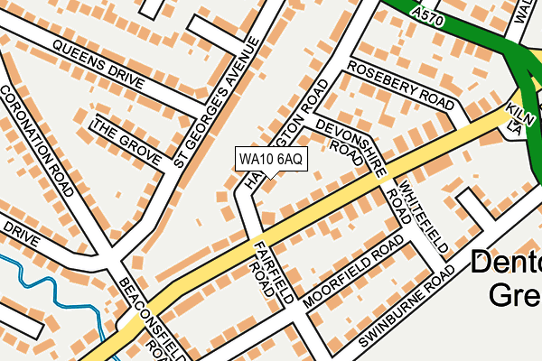 WA10 6AQ map - OS OpenMap – Local (Ordnance Survey)