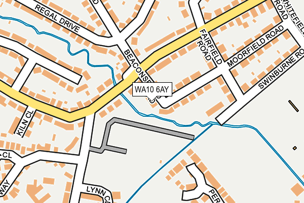 WA10 6AY map - OS OpenMap – Local (Ordnance Survey)