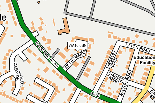 WA10 6BN map - OS OpenMap – Local (Ordnance Survey)
