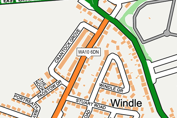 WA10 6DN map - OS OpenMap – Local (Ordnance Survey)