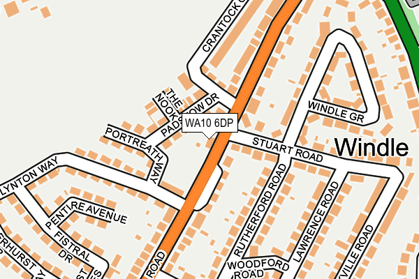 WA10 6DP map - OS OpenMap – Local (Ordnance Survey)
