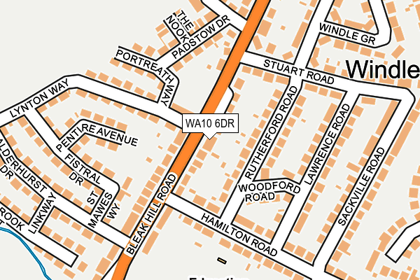WA10 6DR map - OS OpenMap – Local (Ordnance Survey)