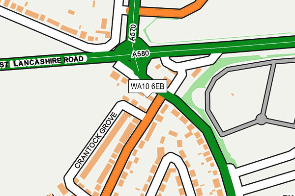 WA10 6EB map - OS OpenMap – Local (Ordnance Survey)