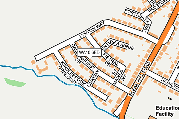 WA10 6ED map - OS OpenMap – Local (Ordnance Survey)