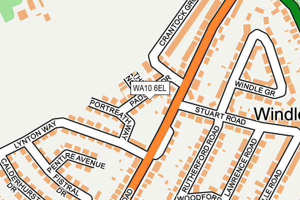 WA10 6EL map - OS OpenMap – Local (Ordnance Survey)