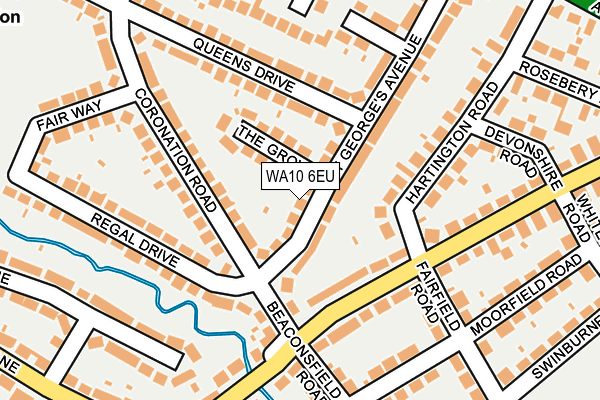 WA10 6EU map - OS OpenMap – Local (Ordnance Survey)