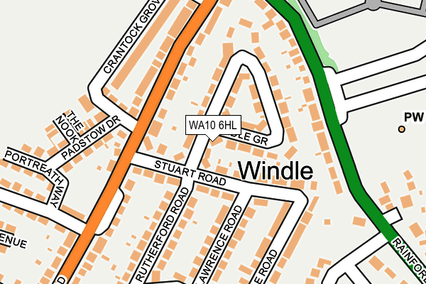 WA10 6HL map - OS OpenMap – Local (Ordnance Survey)