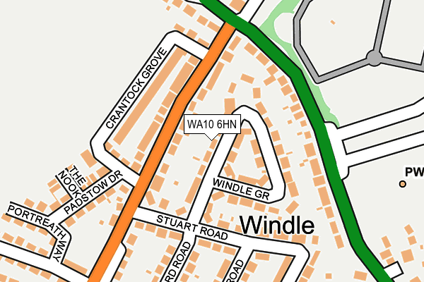 WA10 6HN map - OS OpenMap – Local (Ordnance Survey)