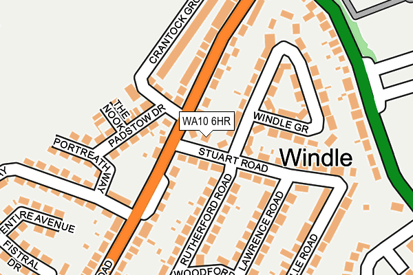 WA10 6HR map - OS OpenMap – Local (Ordnance Survey)