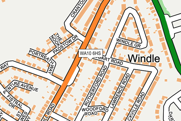 WA10 6HS map - OS OpenMap – Local (Ordnance Survey)