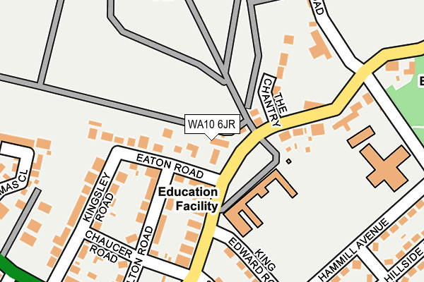 WA10 6JR map - OS OpenMap – Local (Ordnance Survey)