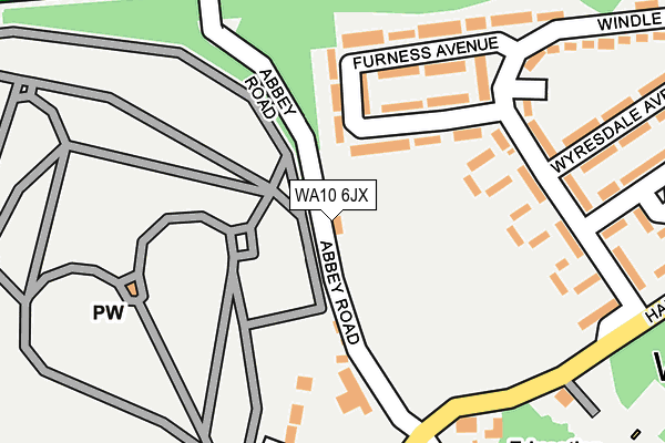 WA10 6JX map - OS OpenMap – Local (Ordnance Survey)
