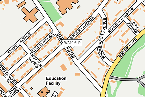 WA10 6LP map - OS OpenMap – Local (Ordnance Survey)