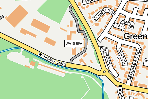 WA10 6PA map - OS OpenMap – Local (Ordnance Survey)