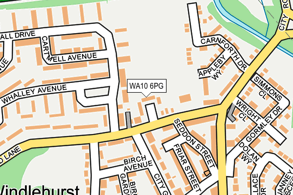WA10 6PG map - OS OpenMap – Local (Ordnance Survey)