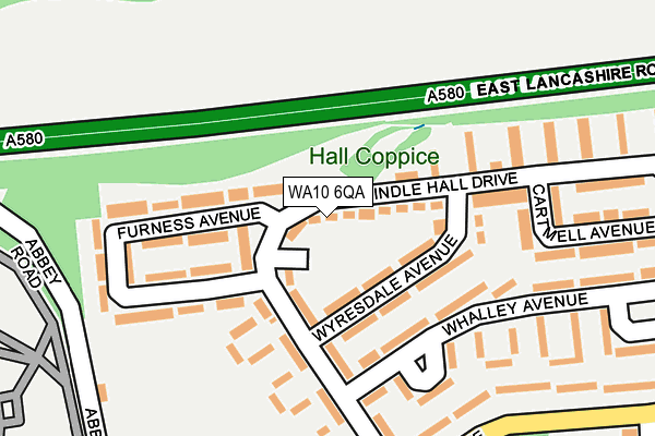 WA10 6QA map - OS OpenMap – Local (Ordnance Survey)