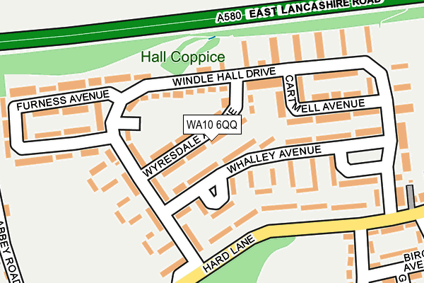 WA10 6QQ map - OS OpenMap – Local (Ordnance Survey)