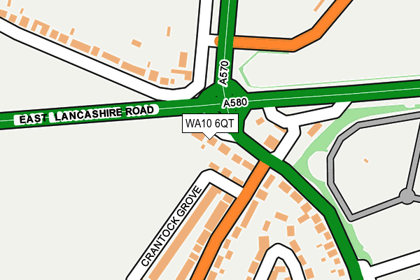 WA10 6QT map - OS OpenMap – Local (Ordnance Survey)