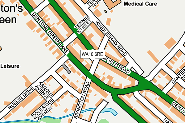 WA10 6RE map - OS OpenMap – Local (Ordnance Survey)
