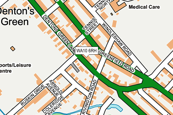WA10 6RH map - OS OpenMap – Local (Ordnance Survey)