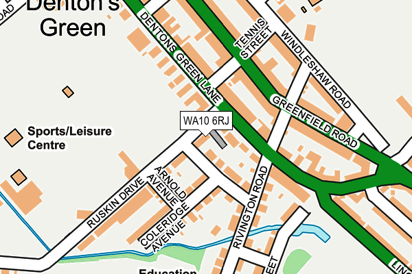 WA10 6RJ map - OS OpenMap – Local (Ordnance Survey)