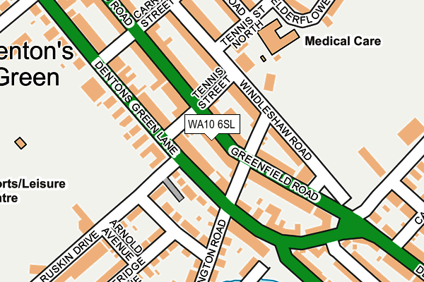 WA10 6SL map - OS OpenMap – Local (Ordnance Survey)