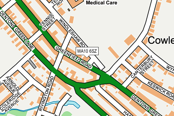 WA10 6SZ map - OS OpenMap – Local (Ordnance Survey)
