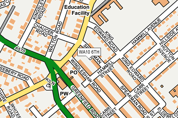 WA10 6TH map - OS OpenMap – Local (Ordnance Survey)