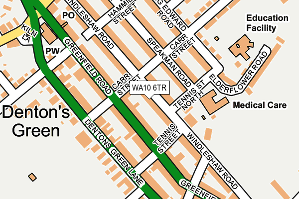 WA10 6TR map - OS OpenMap – Local (Ordnance Survey)