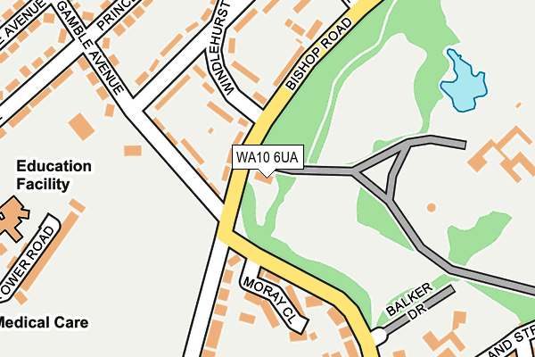 WA10 6UA map - OS OpenMap – Local (Ordnance Survey)