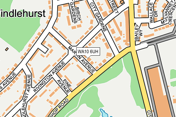 WA10 6UH map - OS OpenMap – Local (Ordnance Survey)