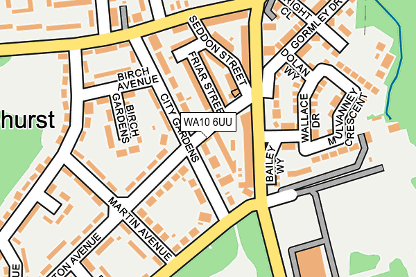 WA10 6UU map - OS OpenMap – Local (Ordnance Survey)