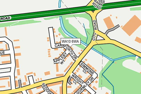WA10 6WA map - OS OpenMap – Local (Ordnance Survey)