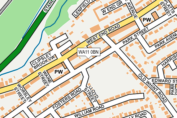 WA11 0BN map - OS OpenMap – Local (Ordnance Survey)