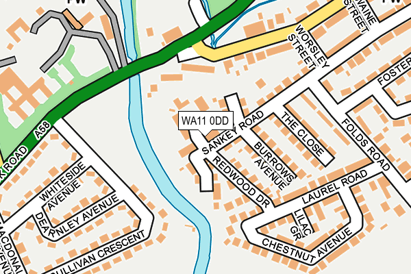 WA11 0DD map - OS OpenMap – Local (Ordnance Survey)