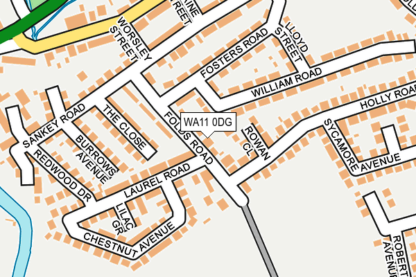 WA11 0DG map - OS OpenMap – Local (Ordnance Survey)