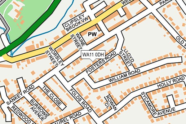 WA11 0DH map - OS OpenMap – Local (Ordnance Survey)
