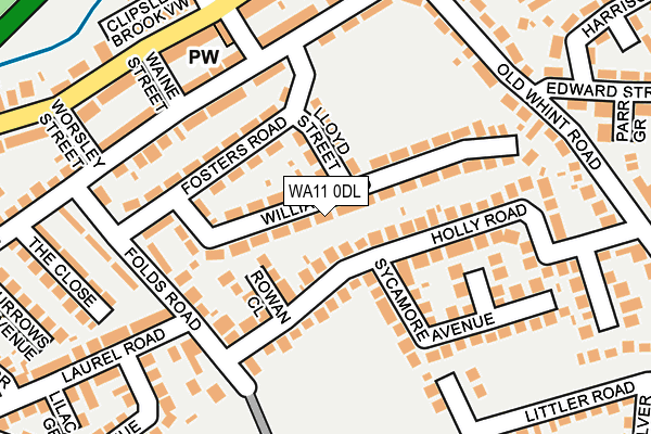 WA11 0DL map - OS OpenMap – Local (Ordnance Survey)