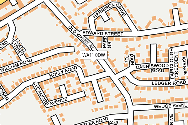 WA11 0DW map - OS OpenMap – Local (Ordnance Survey)