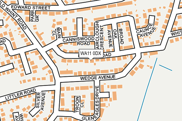 WA11 0DX map - OS OpenMap – Local (Ordnance Survey)
