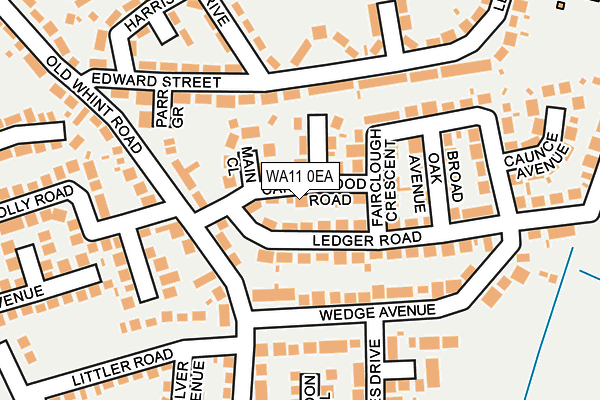 WA11 0EA map - OS OpenMap – Local (Ordnance Survey)