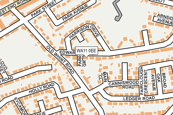 WA11 0EE map - OS OpenMap – Local (Ordnance Survey)
