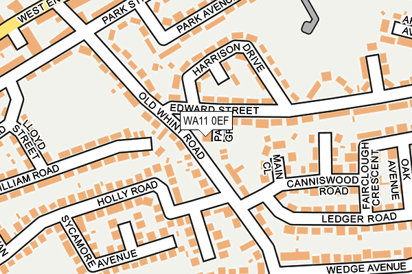 WA11 0EF map - OS OpenMap – Local (Ordnance Survey)