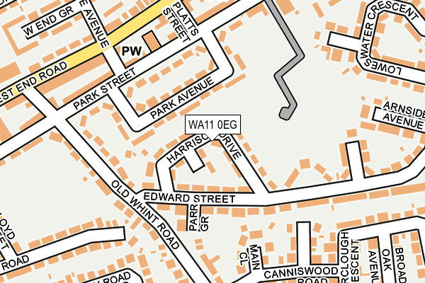 WA11 0EG map - OS OpenMap – Local (Ordnance Survey)